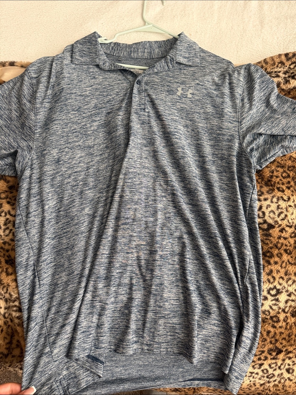Under Armour Men's Heathered Navy Performance Polo